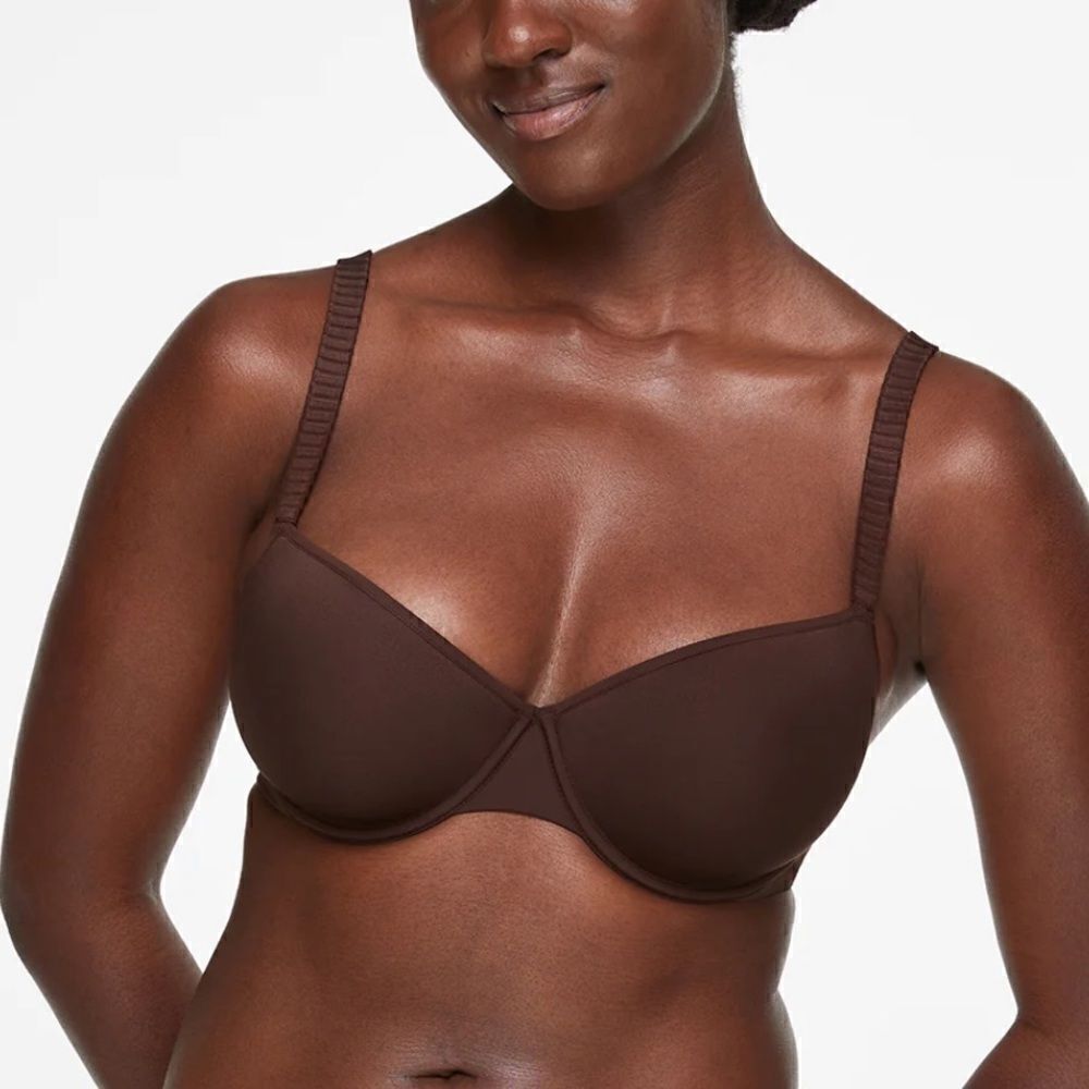 Thirdlove 24/7 Classic T-Shirt Bra Worn Once 38F Espresso Brown Memory Foam